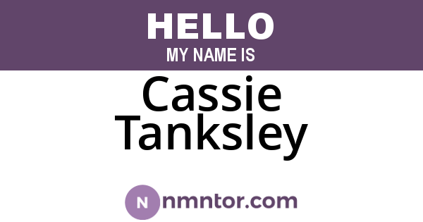 Cassie Tanksley