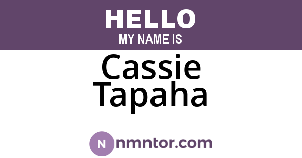 Cassie Tapaha