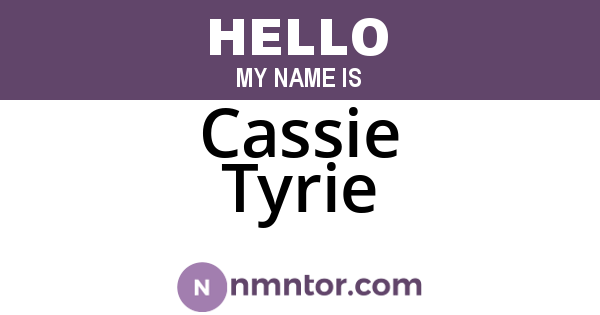 Cassie Tyrie