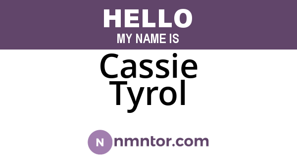 Cassie Tyrol
