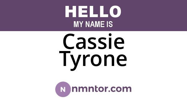 Cassie Tyrone