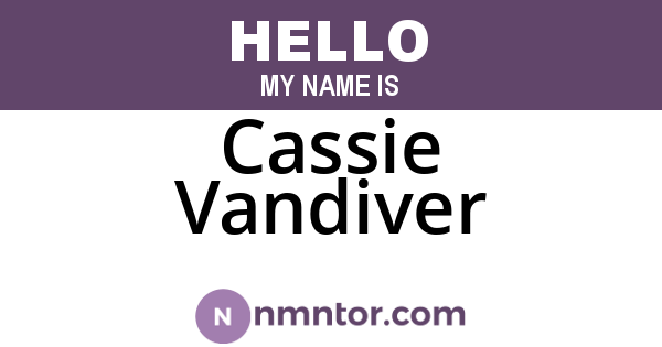 Cassie Vandiver