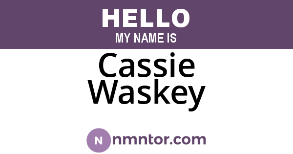 Cassie Waskey
