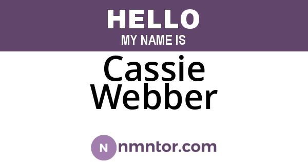 Cassie Webber