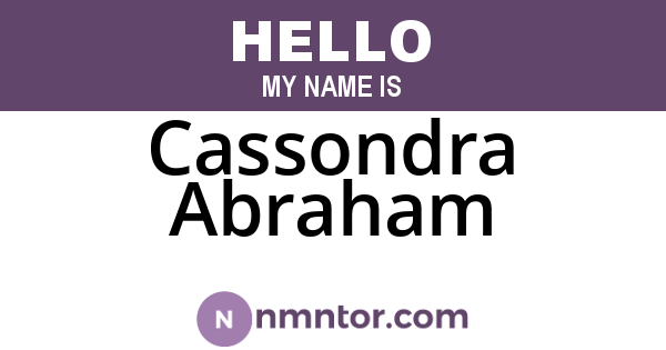 Cassondra Abraham