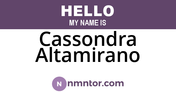 Cassondra Altamirano