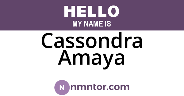 Cassondra Amaya