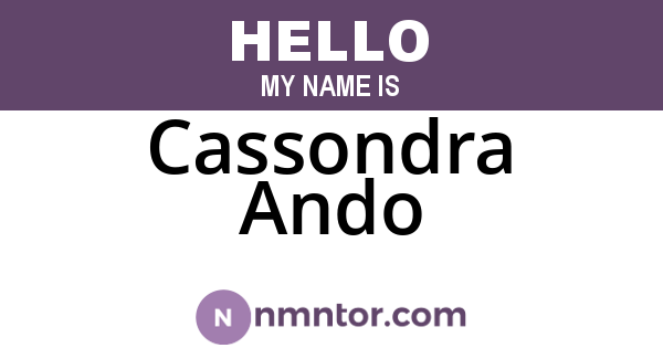 Cassondra Ando