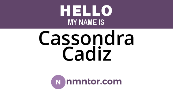 Cassondra Cadiz