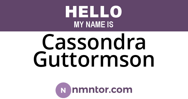 Cassondra Guttormson