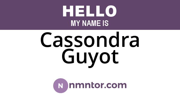 Cassondra Guyot
