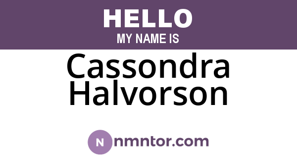 Cassondra Halvorson