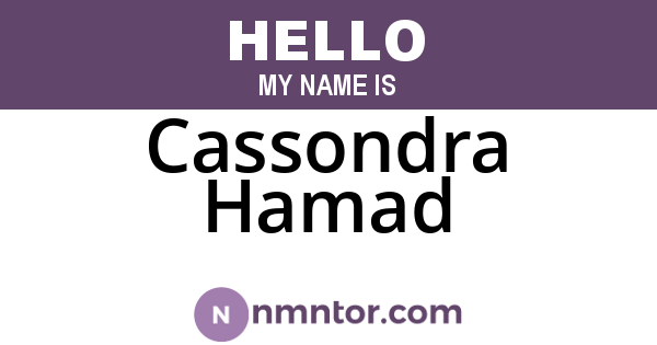 Cassondra Hamad