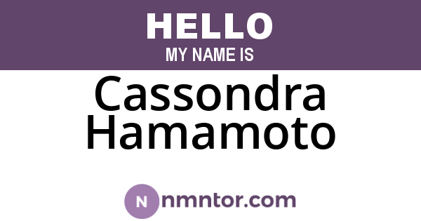 Cassondra Hamamoto