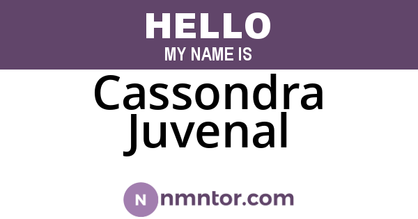 Cassondra Juvenal