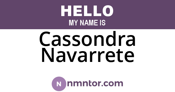 Cassondra Navarrete