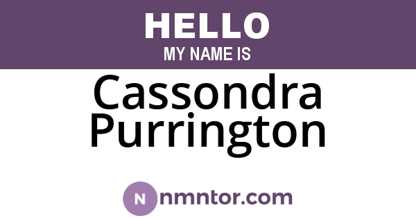 Cassondra Purrington