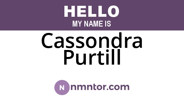 Cassondra Purtill