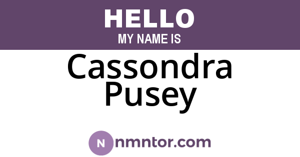 Cassondra Pusey