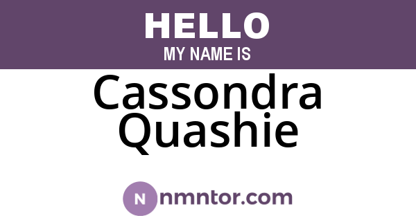 Cassondra Quashie