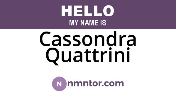 Cassondra Quattrini