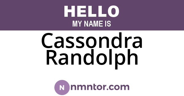 Cassondra Randolph
