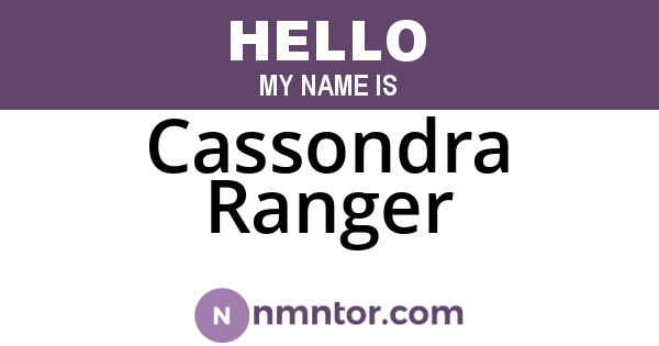Cassondra Ranger