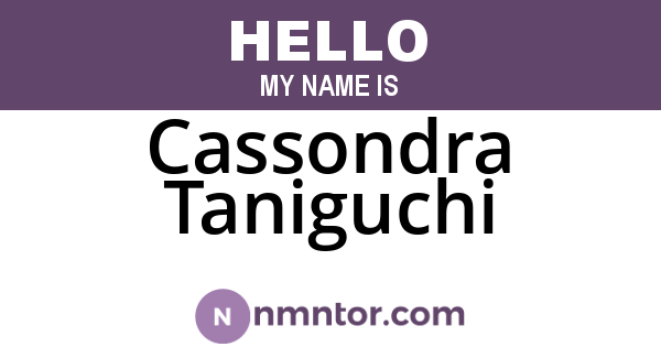 Cassondra Taniguchi