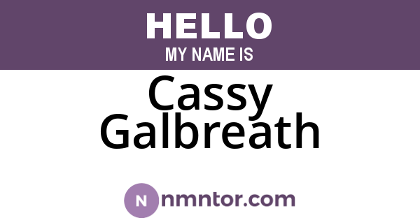 Cassy Galbreath