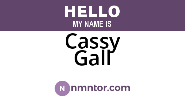 Cassy Gall