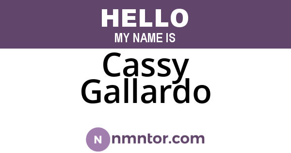 Cassy Gallardo