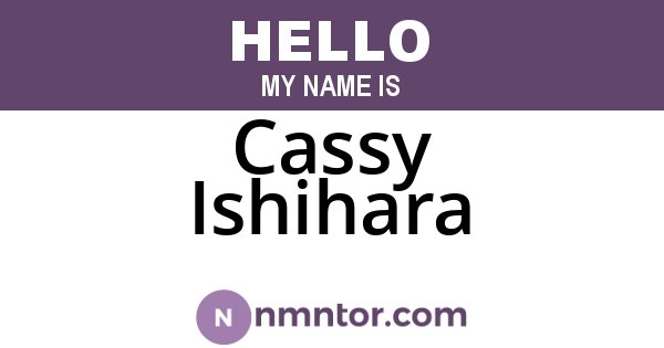 Cassy Ishihara