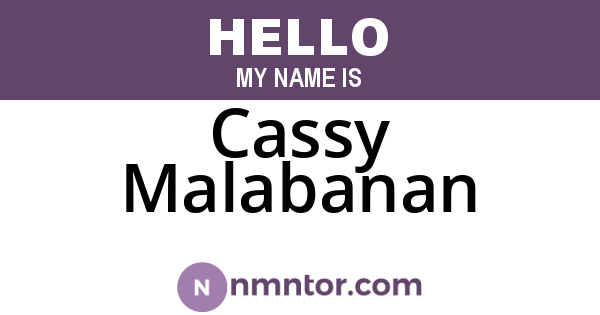 Cassy Malabanan