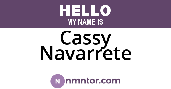 Cassy Navarrete