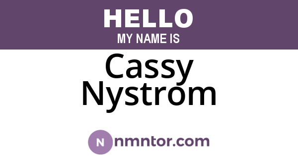 Cassy Nystrom