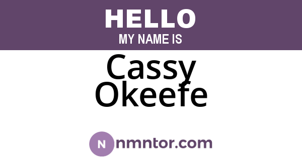 Cassy Okeefe