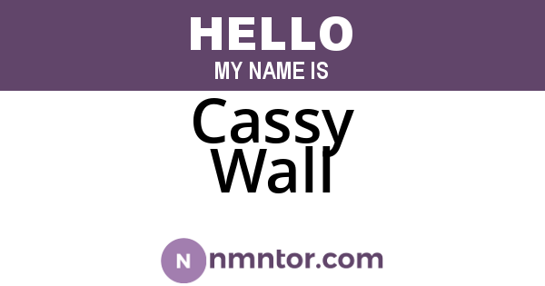 Cassy Wall