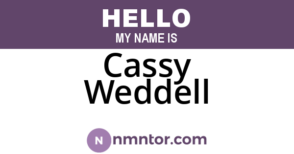 Cassy Weddell