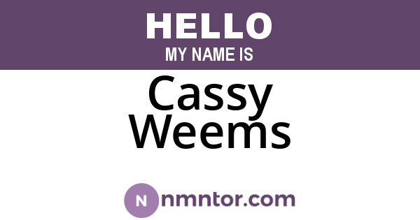 Cassy Weems