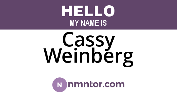 Cassy Weinberg