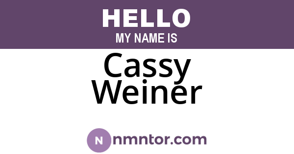 Cassy Weiner