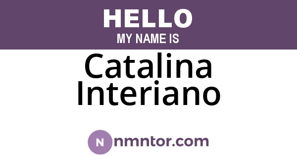 Catalina Interiano