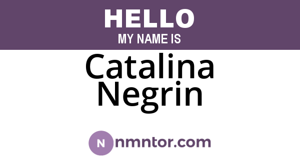 Catalina Negrin