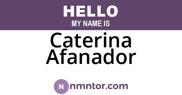 Caterina Afanador