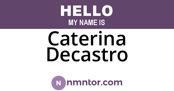 Caterina Decastro