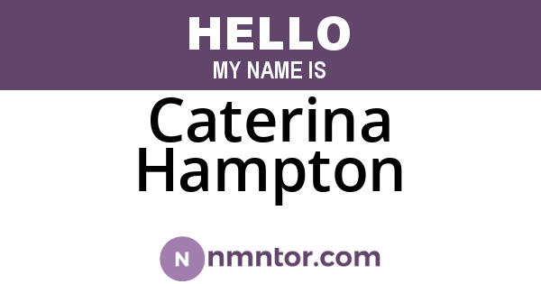 Caterina Hampton