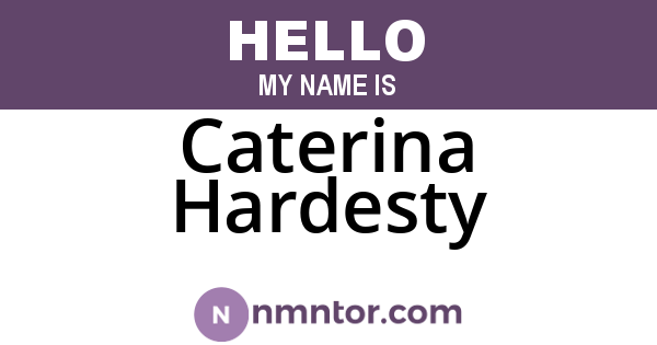 Caterina Hardesty