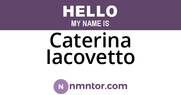 Caterina Iacovetto