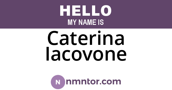 Caterina Iacovone
