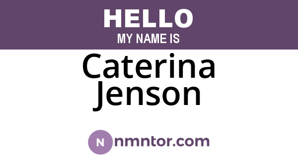 Caterina Jenson